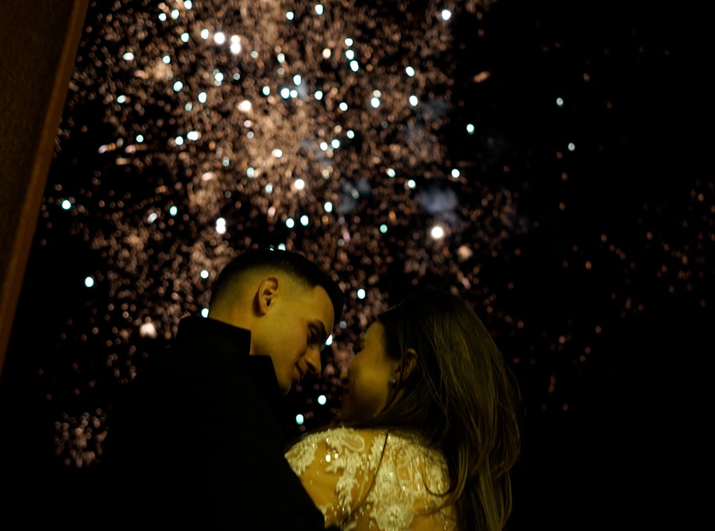 Fuochi d'artificio matrimonio